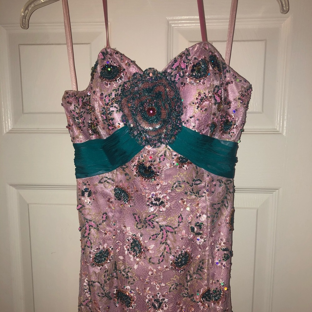 Custom Made Hand Beaded Prom Dress
